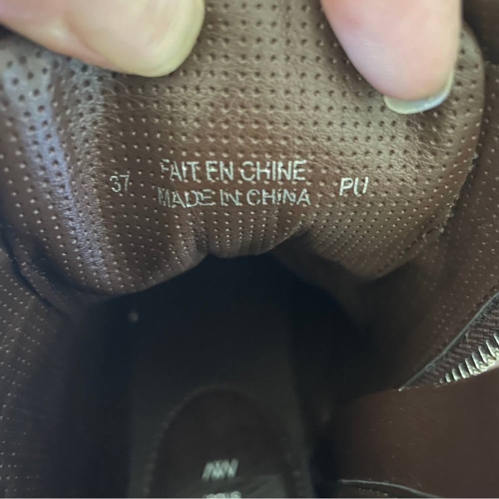 Matt & Nat Brown Potter Combat Boots Lace-Up Zip-up Design - Picture 9 of 10